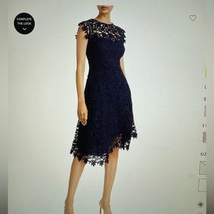 Eliza J navy lace cocktail dress